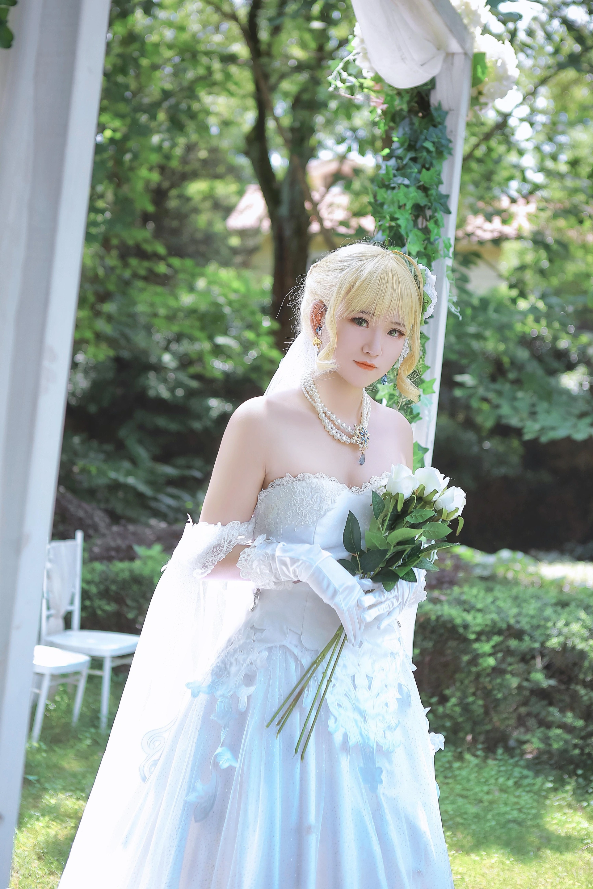 夏柠柠 - NO.16 FATE GRAND ORDER COS御姐 SABER花嫁 1