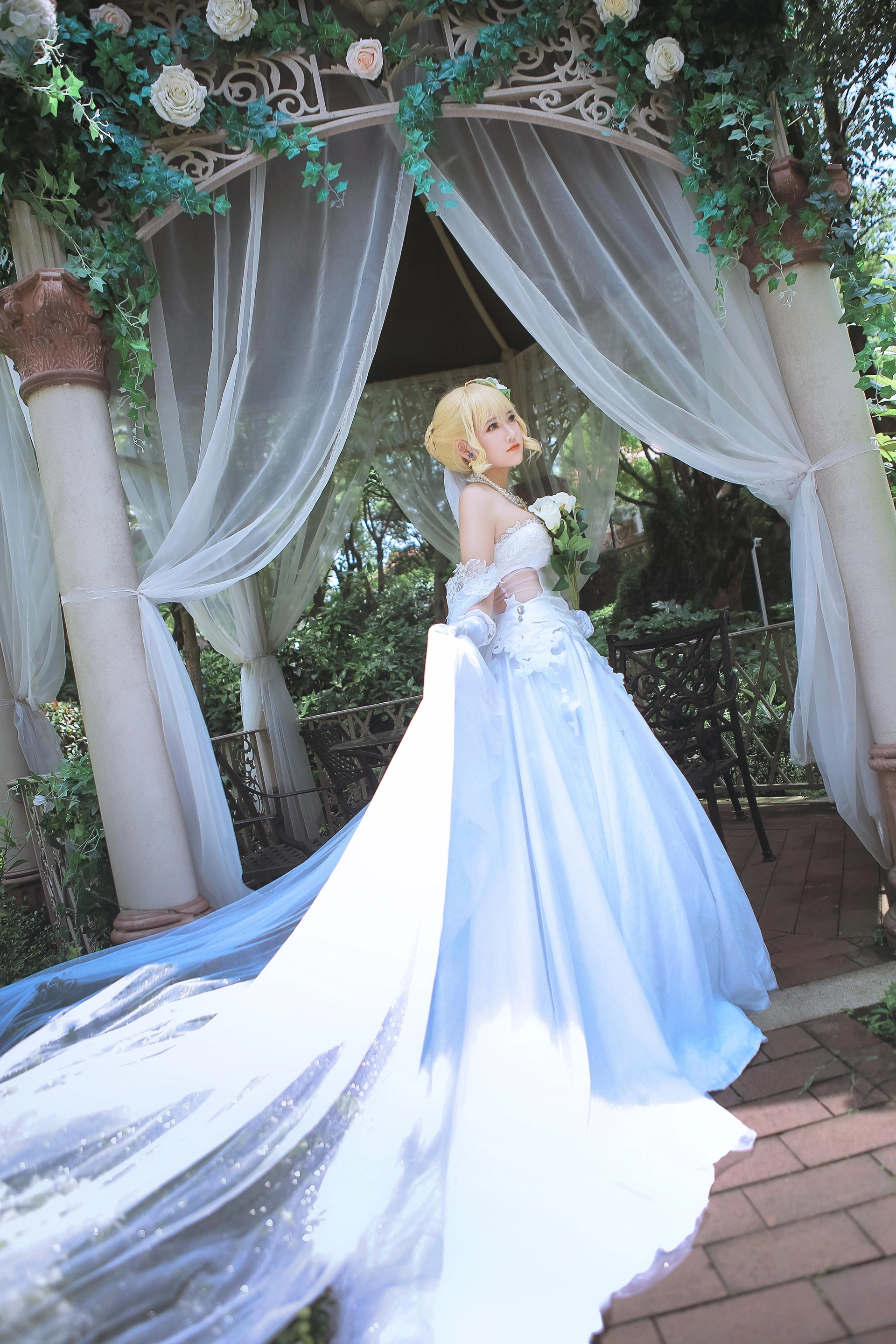 夏柠柠 - NO.16 FATE GRAND ORDER COS御姐 SABER花嫁 3